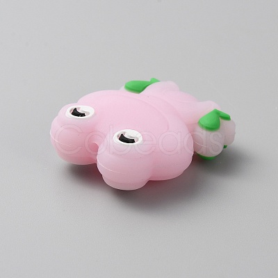 Frog Luminous Food Grade Eco-Friendly Silicone Beads LS-SIL-WH0003-12D-1