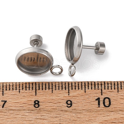 Non-Tarnish 304 Stainless Steel Stud Earring Finding STAS-WH0042-03P-NR-1
