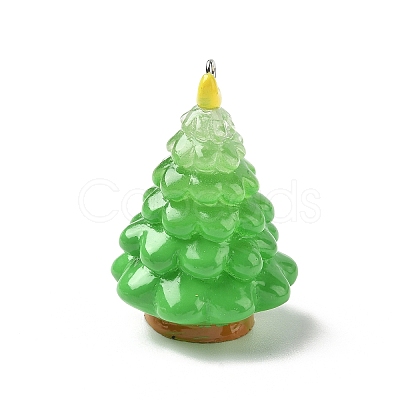 Christmas Theme Opaque Resin Pendants RESI-I336-01P-01-1