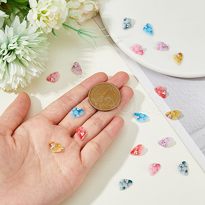24Pcs 6 Colors Resin Rhinestone Cabochons MRMJ-HY0002-50-1