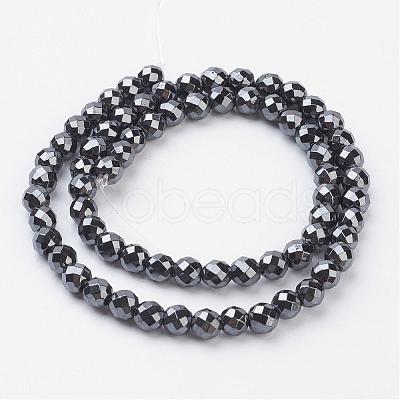 Non-Magnetic Synthetic Hematite Beads Strands HEMA-10D-1-1
