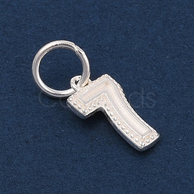 Number Series 925 Sterling Silver Charms STER-Q002-01H-1
