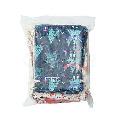 12Pcs 6 Styles Christmas Theme Cloth Printed Storage Bags ABAG-FS0001-09-1