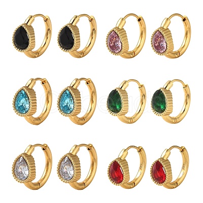 304 Stainless Steel Hoop Earrings EJEW-P309-04G-1