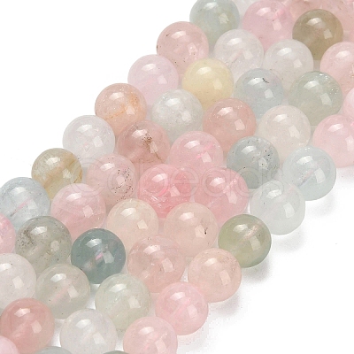 Natural Morganite Beads Strands G-H329-C10-8mm-A-1