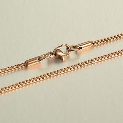 304 Stainless Steel Box Chain Necklaces Necklaces X-NJEW-L353-15-1