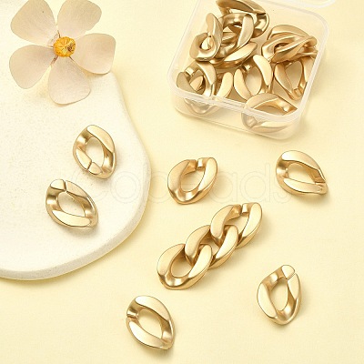 20Pcs Opaque Spray Painted Acrylic Linking Rings OACR-YW0001-53A-1