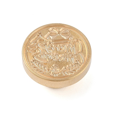 Christmas Series Wax Seal Brass Stamp Head AJEW-Z031-04G-04-1