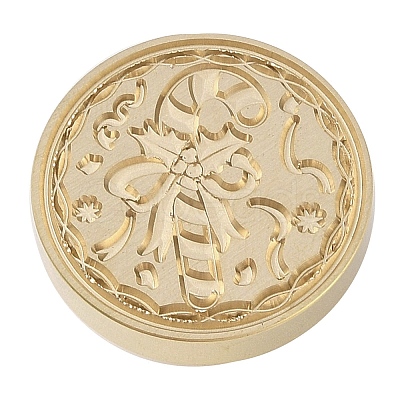 Christmas Series Wax Seal Brass Stamp Head LS-AJEW-M037-01G-18-1