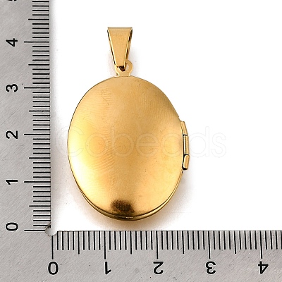 316 Stainless Steel Locket Pendants STAS-C123-01B-G-1