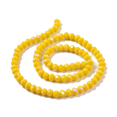 Electroplate Opaque Solid Color Glass Beads Strands LS-EGLA-A044-P2mm-L04-1