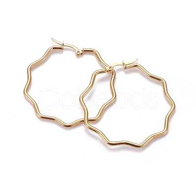 201 Stainless Steel Hoop Earrings EJEW-F205-16G-A-1