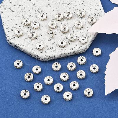 Iron Crystal Rhinestone Spacer Beads X-RB-A009-8MM-S-1