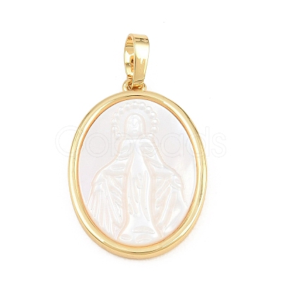 Brass with White Shell Pendants SH-CBA56CE-08G-04-1