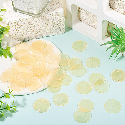 50Pcs Dyed Natural Capiz Shell Connector Charms BSHE-TA0001-20C-1
