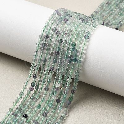 Natural Fluorite Beads Strands G-F596-32-3mm-1