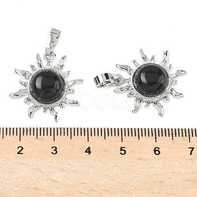 Natural Obsidian Pendants G-F786-08P-30-1