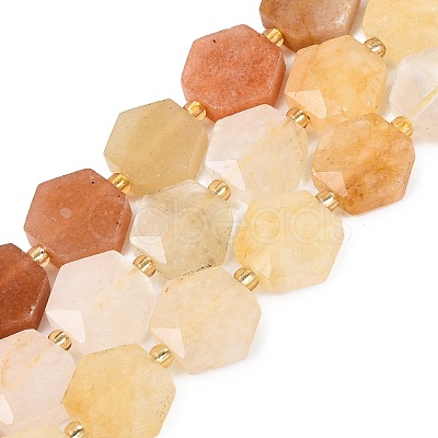 Natural Golden Silk Jade Beads Strands G-N368-01A-16-1