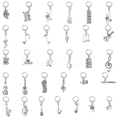 62Pcs 31 Style Alloy Locking Stitch Markers HJEW-CJ00058-1