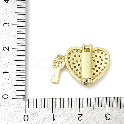 Brass Micro Pave Cubic Zirconia Slide Charms KK-D317-119G-1