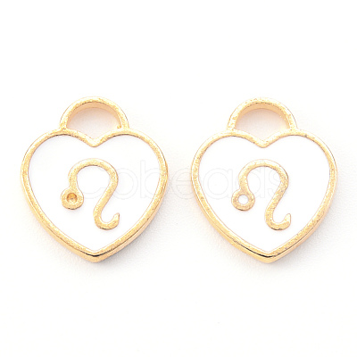 Light Gold Plated Alloy Enamel Pendants ENAM-R136-30-07-1