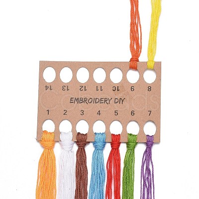 DIY Woven Net/Web with Feather Pattern Embroidery Kit DIY-O021-20-1