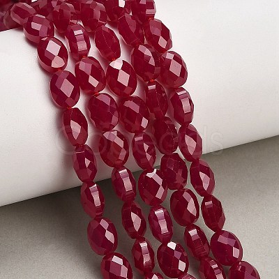 Lab Grown Red Corundum Beads Strands GG-CBAC488-01D-1
