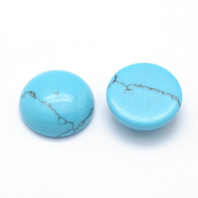 Synthetic Turquoise Cabochons G-P393-R13-14.5mm-1
