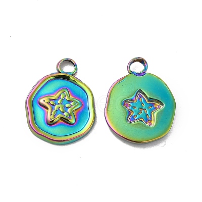 Ion Plating(IP) 304 Stainless Steel Pendants STAS-B032-36MC-1