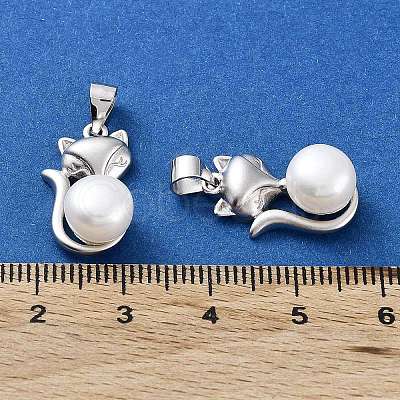 Rhodium Plated 925 Sterling Silver Pendants STER-A044-01MP-1