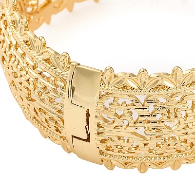 Hollow Rack Plating Brass Hinged Bracelets BJEW-M040-21G-1