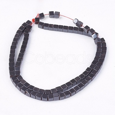 Non-Magnetic Synthetic Hematite Beads Strands G-Q527-4x4mm-1-1