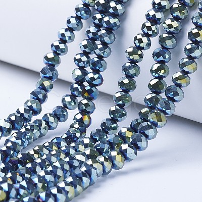 Electroplate Transparent Glass Beads Strands LS-EGLA-A034-T1mm-UA09-1