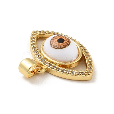 Brass Micro Pave Cubic Zirconia Pendants KK-B059-40G-B-1
