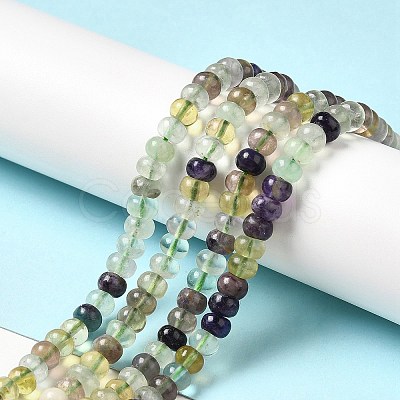 Natural Colorful Fluorite Beads Strands G-D481-19A-1