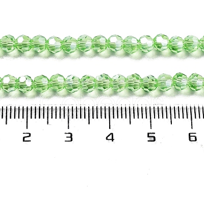 Electroplate Transparent Glass Beads Strands EGLA-A035-T4mm-A09-1