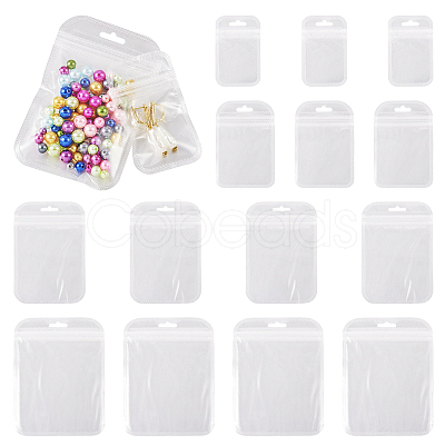 100Pcs 4 Styles Transparent Plastic Resealable Packaging Bags OPP-TA0001-03-1
