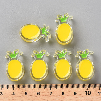 Transparent Enamel Acrylic Beads TACR-S155-002H-1