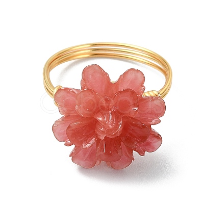 Synthetic Shell Dyed Finger Rings RJEW-JR01057-1
