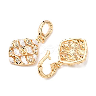 Brass Micro Pave Cubic Zirconia Peg Bails KK-A279-06G-1