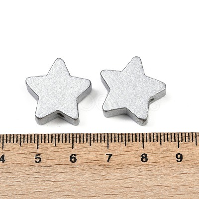 Spray Painted Wood Beads WOOD-F017-01B-1