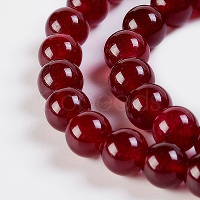 Natural White Jade Beads Strands G-K254-10-8mm-01-1