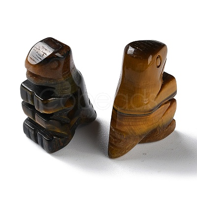 Natural Tiger Eye Carved Healing Dinosaur Figurines G-B062-07A-1