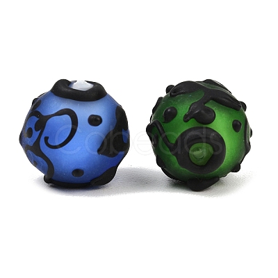 Gothic Handmade Frosted Lampwork Beads LAMP-E039-03-1