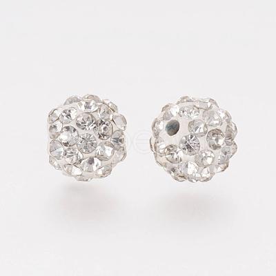 Polymer Clay Rhinestone Beads RB-K050-8mm-C13-1
