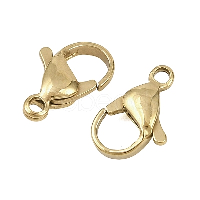 304 Stainless Steel Lobster Claw Clasps STAS-D218-01G-06-1