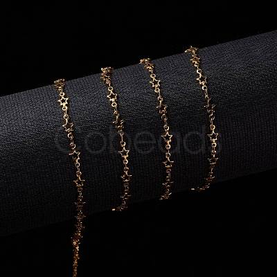 3.28 Feet Ion Plating(IP) 304 Stainless Steel link Chains X-CHS-K007-09G-1