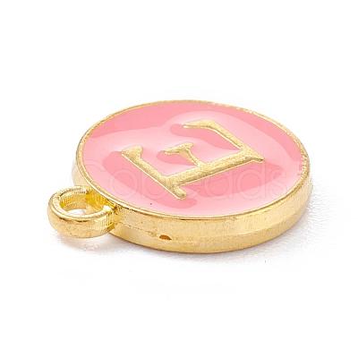 Golden Plated Alloy Enamel Charms X-ENAM-Q437-14E-1