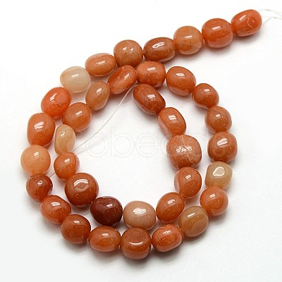 Natural Red Aventurine Nuggets Beads Strands X-G-L154-12-1