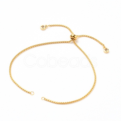 Adjustable 304 Stainless Steel Box Chain Slider Bracelet/Bolo Bracelets Making AJEW-JB00781-02-1